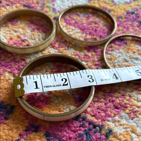 JCrew Elegant Cream and Gold colored Bangle Set - Picture 6 of 6